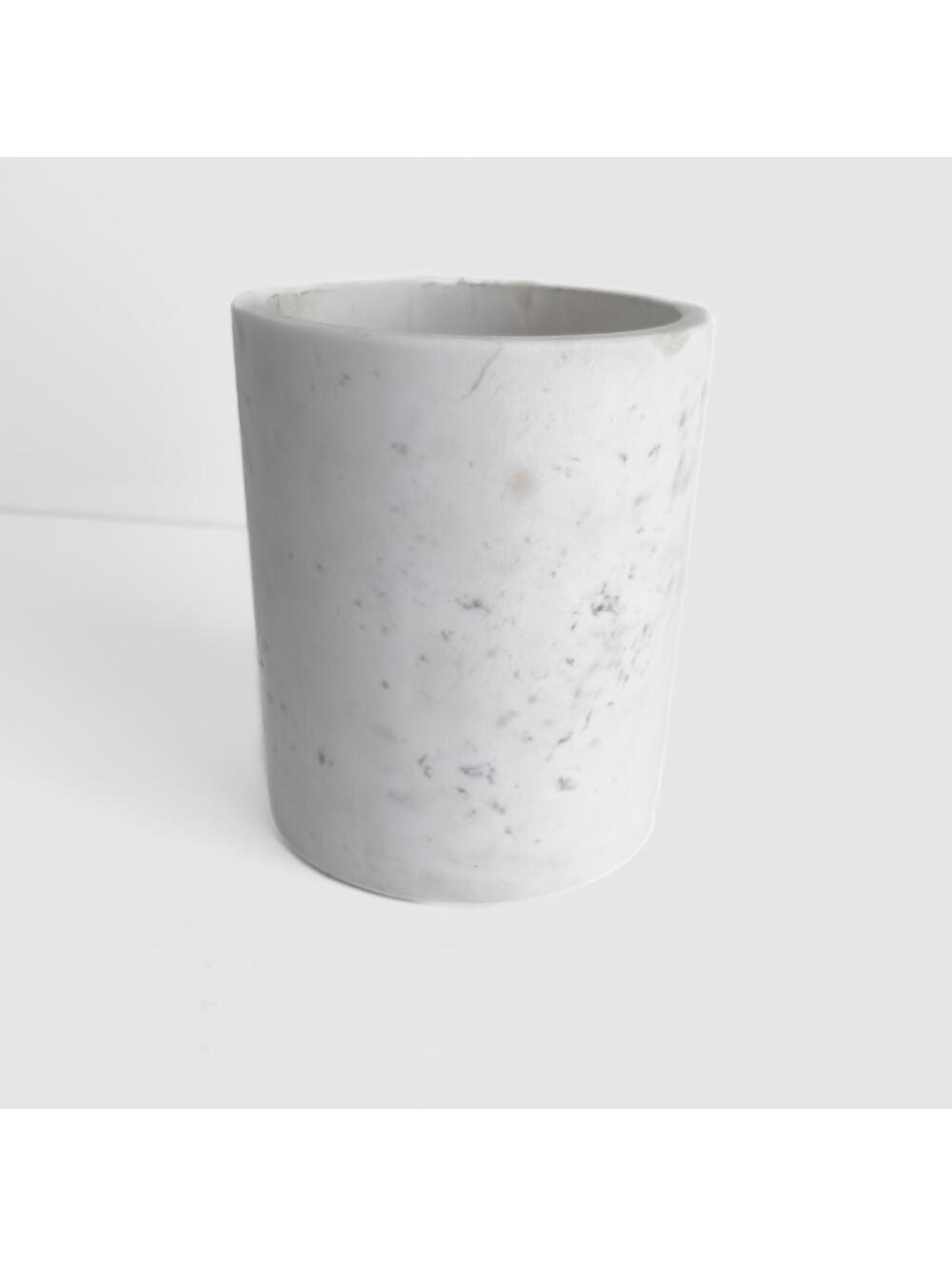 White Marble Kitchen Utensil Holder Crock